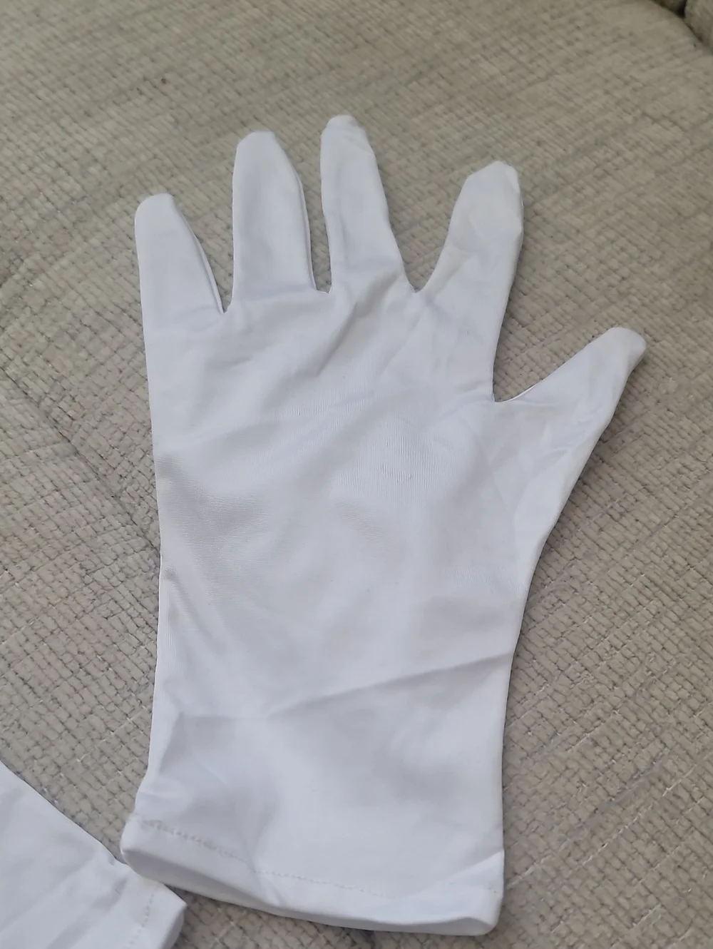 White Santiny Gloves